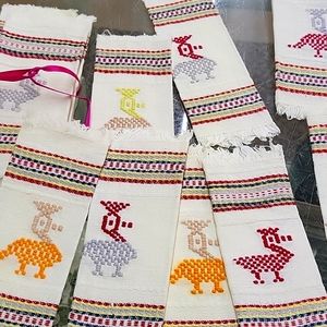 Vintage hand embroidered napkins